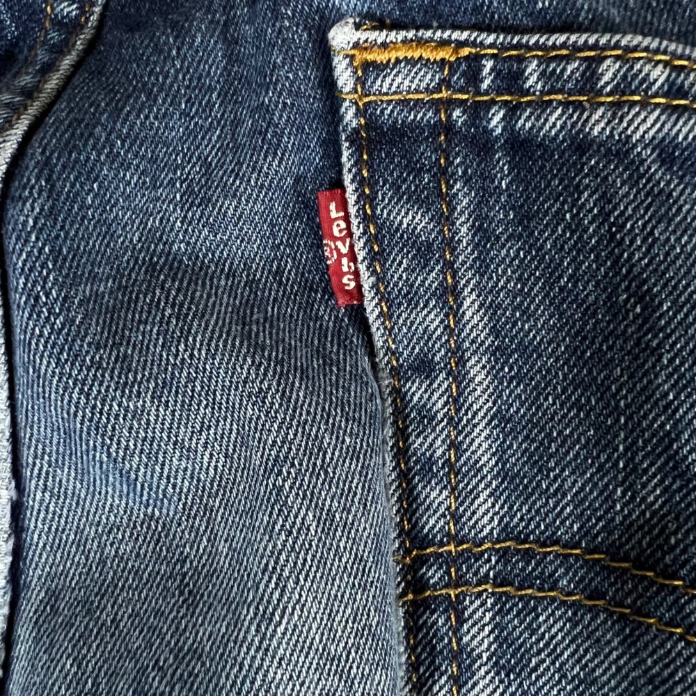 Levis 505 Regular Fit Straight Leg Jeans Mens 36x32 Blue Medium Wash 00505-0216 - Picture 12 of 14